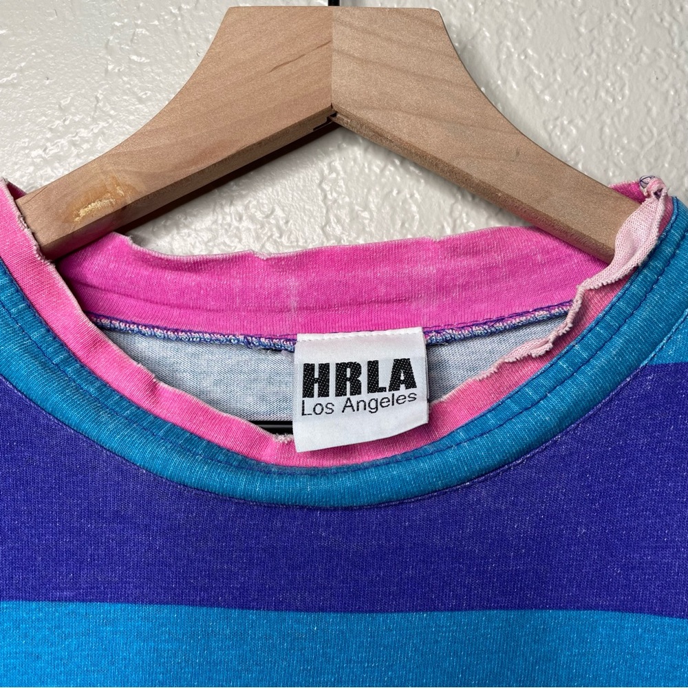 Vintage 80s Striped San Francisco Boxy Oversized Boxy T-Shirt - Picture 11 of 13